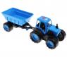 Игрушечная машина "Трактор", с прицепом, синий