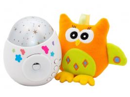 Ночник-проектор звездного неба Colibri с игрушкой (звук), 12 см
