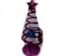 Декоративная новогодняя елочка со звездой, фиолетовая, 14 см