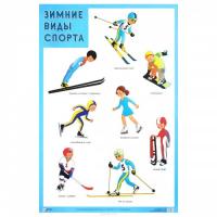 Обучающий плакат "Зимние виды спорта"