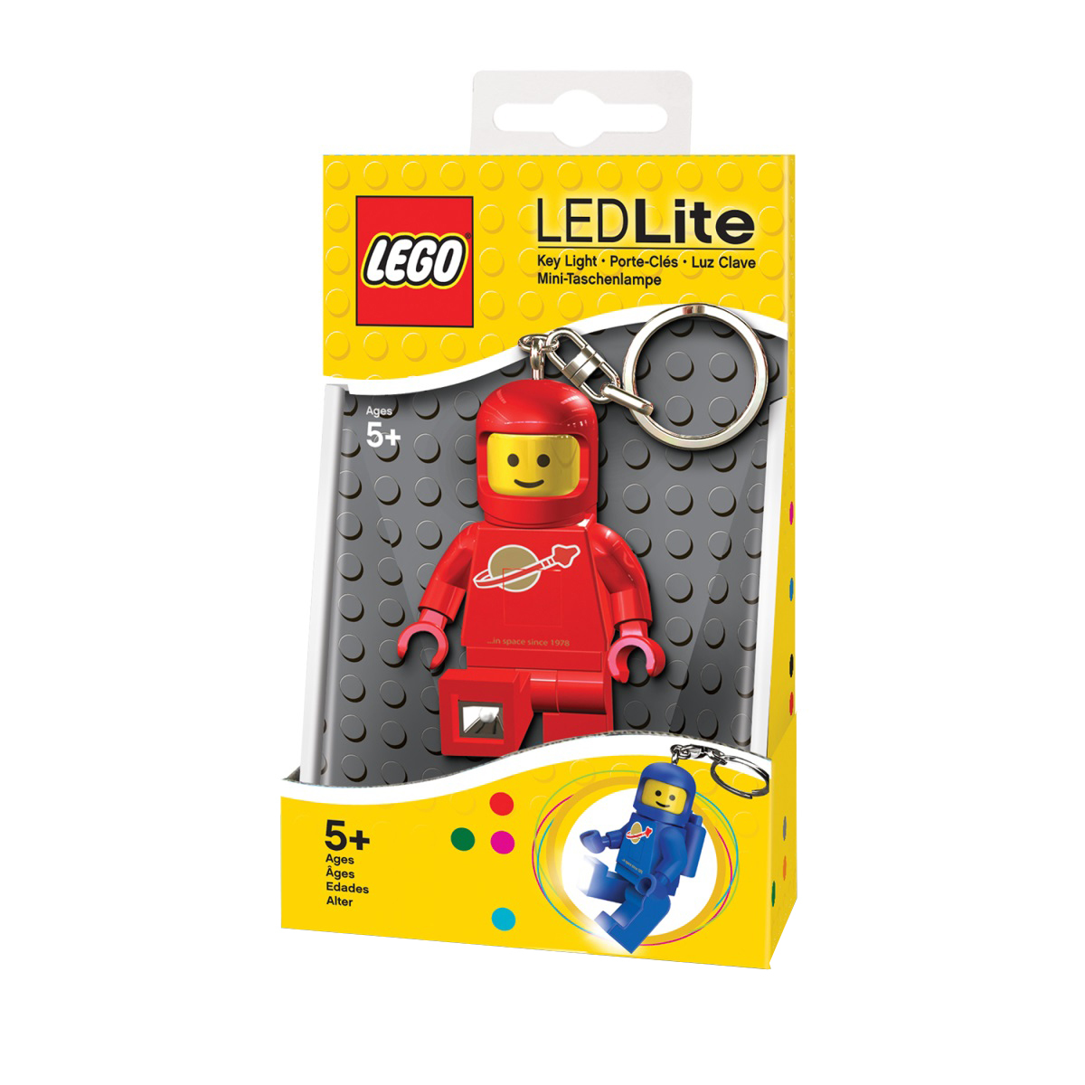 Брелок-фонарик Lego Classic - Spaceman, красный