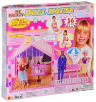 Кукольный дом Doll House с мебелью, 56 предметов