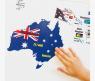 Магнитный географический пазл "Австралия и Океания", 29 элементов