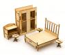 Деревянный конструктор "Спальня для кукольного домика"