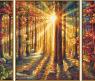 Раскраска по номерам триптих "Осенний лес", 50 х 80 см