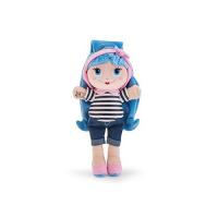 Мягкая кукла с синими волосами, 28 см