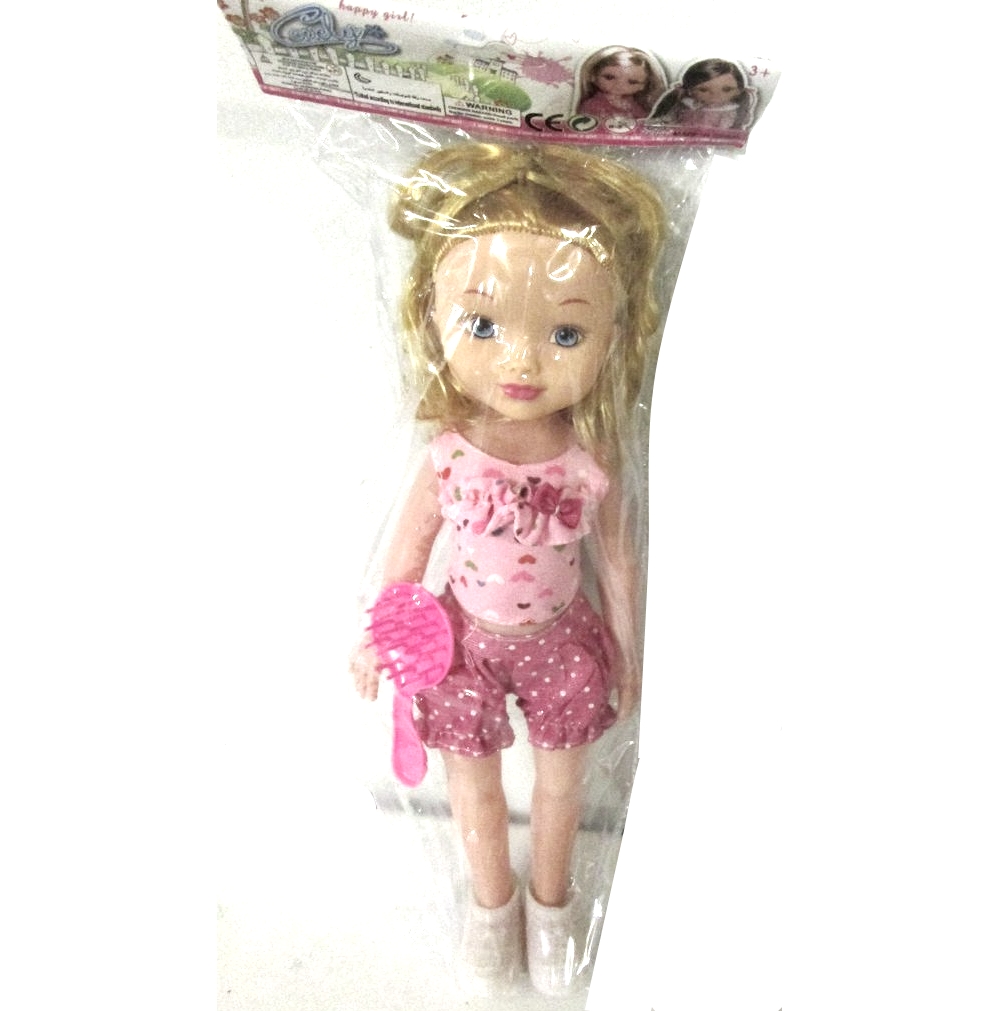 Кукла с расческой Unique в розовых шортиках, 33 см