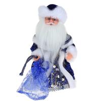 Кукла "Дед Мороз" - Шик в синей шубке (звук), 30 см