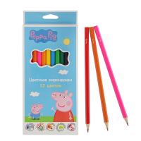 Цветные карандаши "Свинка Пеппа", 12 цветов