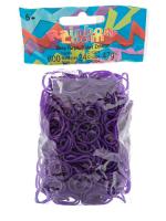 Набор резинок для плетения браслетов, темно-фиолетовые