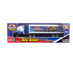Коллекционная модель грузовика с полуприцепом, белая с голубым, 19 см