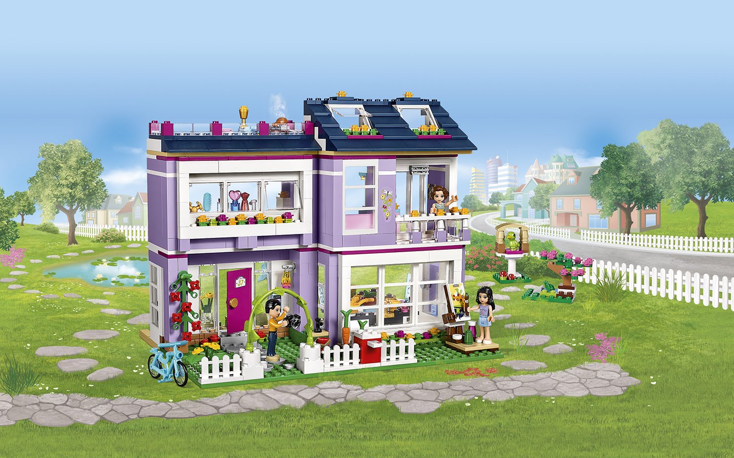 Лег дома. Лего френдс дом Эммы. Конструктор LEGO friends 41095 дом Эммы. Лего френдс 41095. Домик Эммы лего френдс.