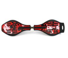 Двухколесный скейтборд, красно-черный, 82 см