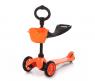 Детский кикборд Maxi Scooter с сиденьем, оранжевый
