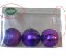 (УЦЕНКА) Набор из 6 шаров, фиолетовый, 7 см