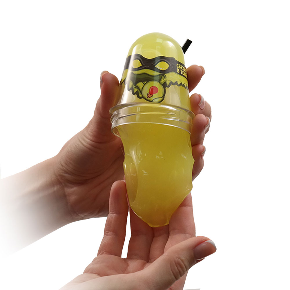 Лизун Ninja Slime (светится в темноте), желтый, 130 гр.