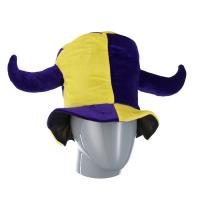 Шутовская шляпа с двумя рогами, желто-фиолетовая