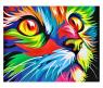Раскраска по номерам "Радужный кот", 16.5 х 13 см