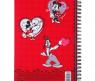 Ежедневник "Микки Маус и его друзья" - Микки и Минни, красный, 80 листов