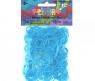 Резинки для плетения браслетов "Силикон", блестящие голубые