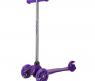 Самокат-кикборд с мигающими колесами, фиолетовый