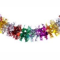 Новогодняя многоцветная гирлянда-растяжка "Снежинка", 2.5 м