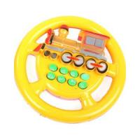 Электронный игровой руль "Я тоже рулю" - Паровозик (8 звуковых кнопок), желтый