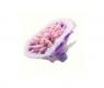 Букет из 21 мягкой игрушки "Зайчата", фиолетовый