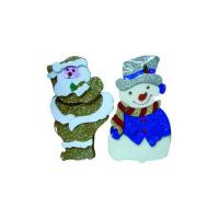 Новогоднее настенное украшение - Снеговик / Дед мороз, 30 см