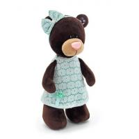 Мягкая игрушка Choco&Milk - Медведица в зеленом платье, стоячая, 30 см