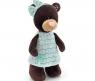 Мягкая игрушка Choco&Milk - Медведица в зеленом платье, стоячая, 30 см