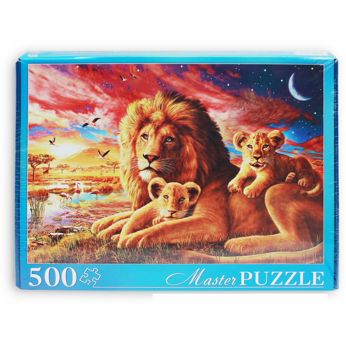Пазл Masterpuzzle - Львы на закате, 500 элементов