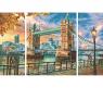 Раскраска-триптих по номерам "Тауэрский мост", 50 х 80 см