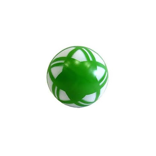 Резиновый лакированный мяч с узором, зеленый, 12.5 см