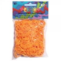 Резиночки для плетения браслетов Rainbow Loom, оранжевый неон