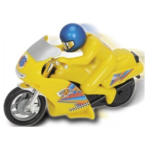 Фрикционный мотоцикл Power Bike, желтый, 14 см