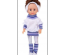 Кукла "Инга" в бело-синем костюме, 45 см