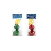 Набор из 3 елочных игрушек "Разноцветные шары", 6 см