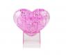Кристальный 3D-пазл "Сердце" (свет), розовый, 40 элементов