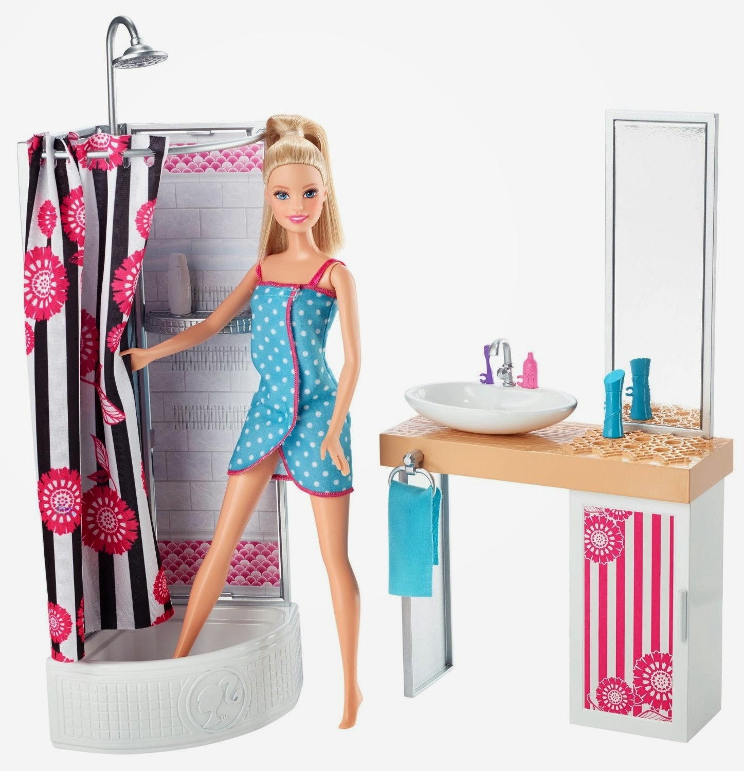 Кукла и комплект мебели ванная Barbie Mattel (Маттел) (cfb61