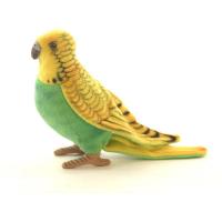Мягкая игрушка "Волнистый попугай", зеленый, 15 см