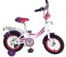 Детский велосипед, бело-фиолетовый