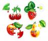 Макси-пазлы 4 в 1 "Ягоды-фрукты", 16 элементов
