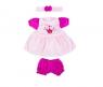 Одежда для куклы "Платье, штанишки и повязка", малиново-розовая, 30 см