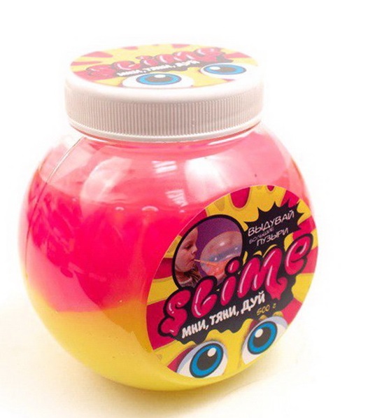 Лизун Slime Mega Mix, розово-желтый, 500 гр.