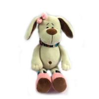 Мягкая игрушка "Собака с розовым бантом", 17 см