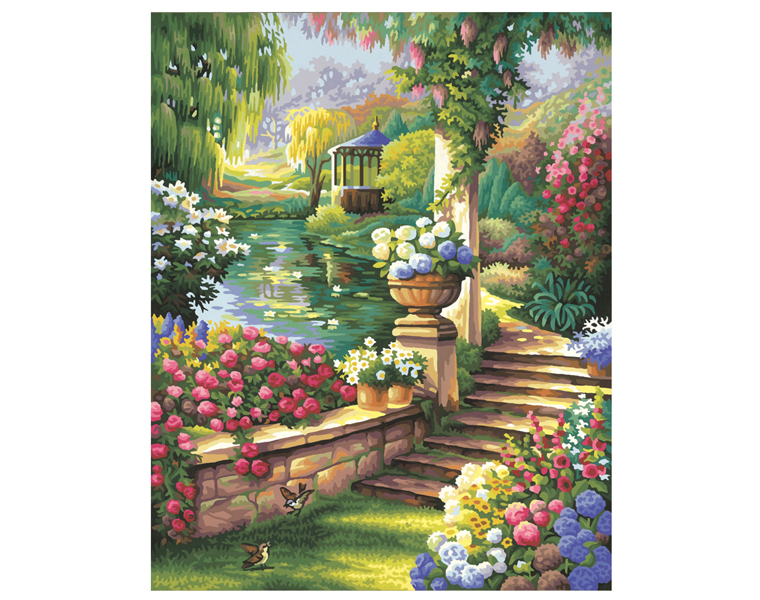 Райский сад Раскраска картина по номерам на холсте Z-GX6962