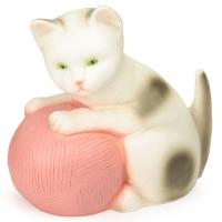 Ночник "Котенок с розовым клубком", 23 см