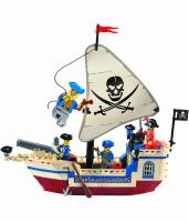 Пластиковый конструктор "Пиратский корабль" с фигурками, 188 дет.