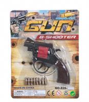 Детский пистолет-пугач Revolver Gun с пульками, 8 зарядов